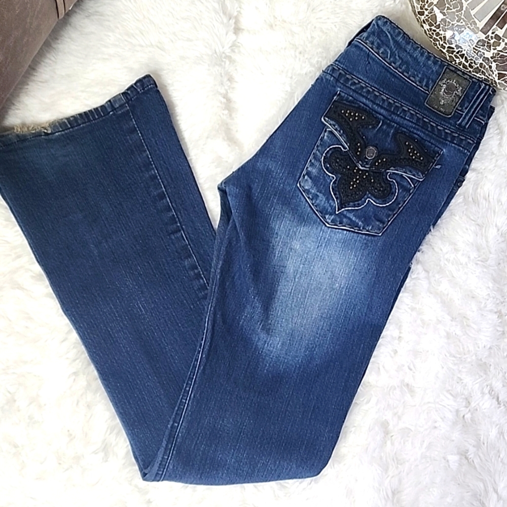 😍 Unique Bootcut Jeans, Size 9 W 30, L 32